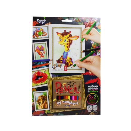 

Картина по номерам Danko toys Pencil by numbers: Жирафик