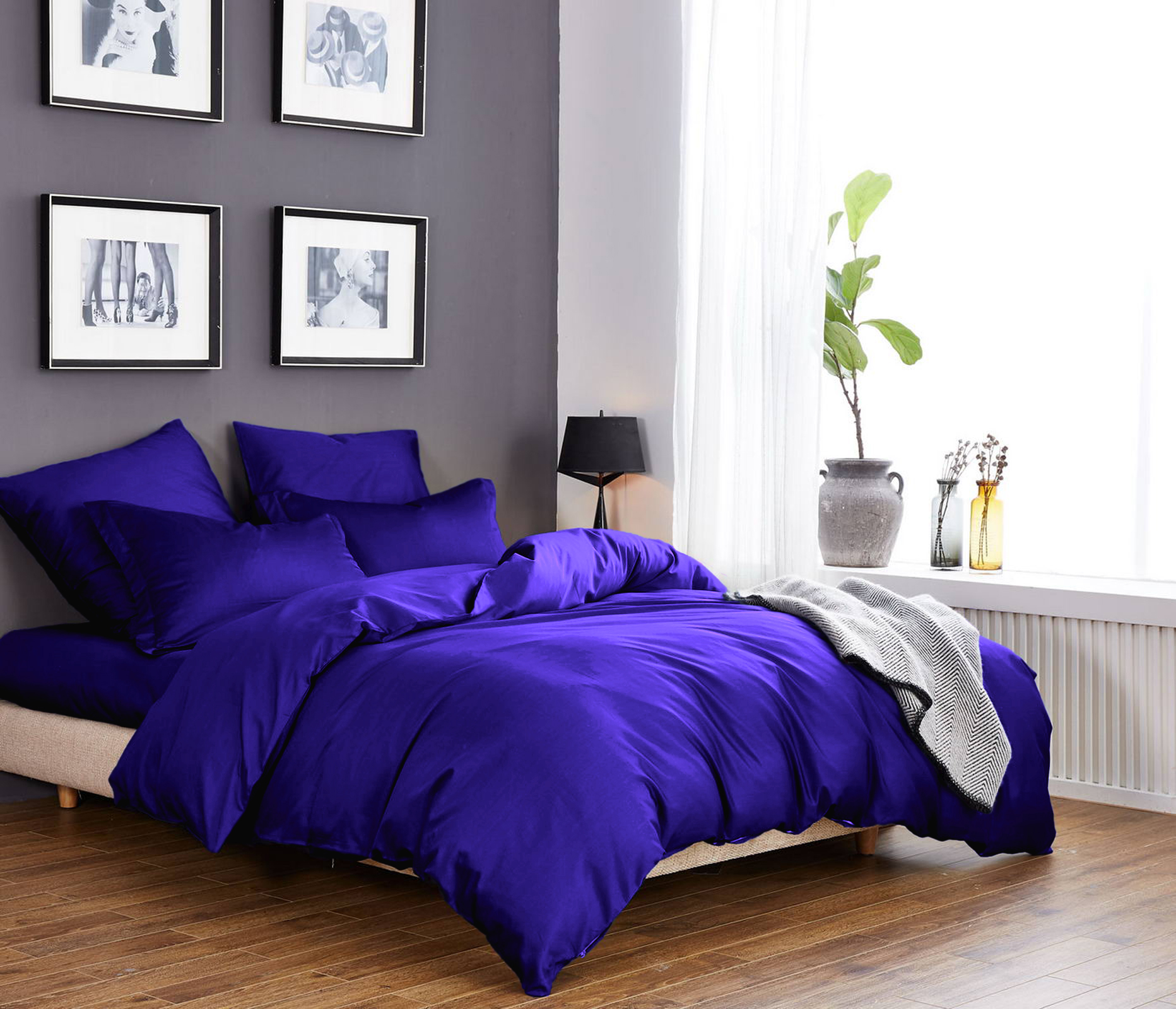 

Комплект постельного белья CottonTwill Евро 220х240 см Сатин Solid Colors Васильковый (К004-5)