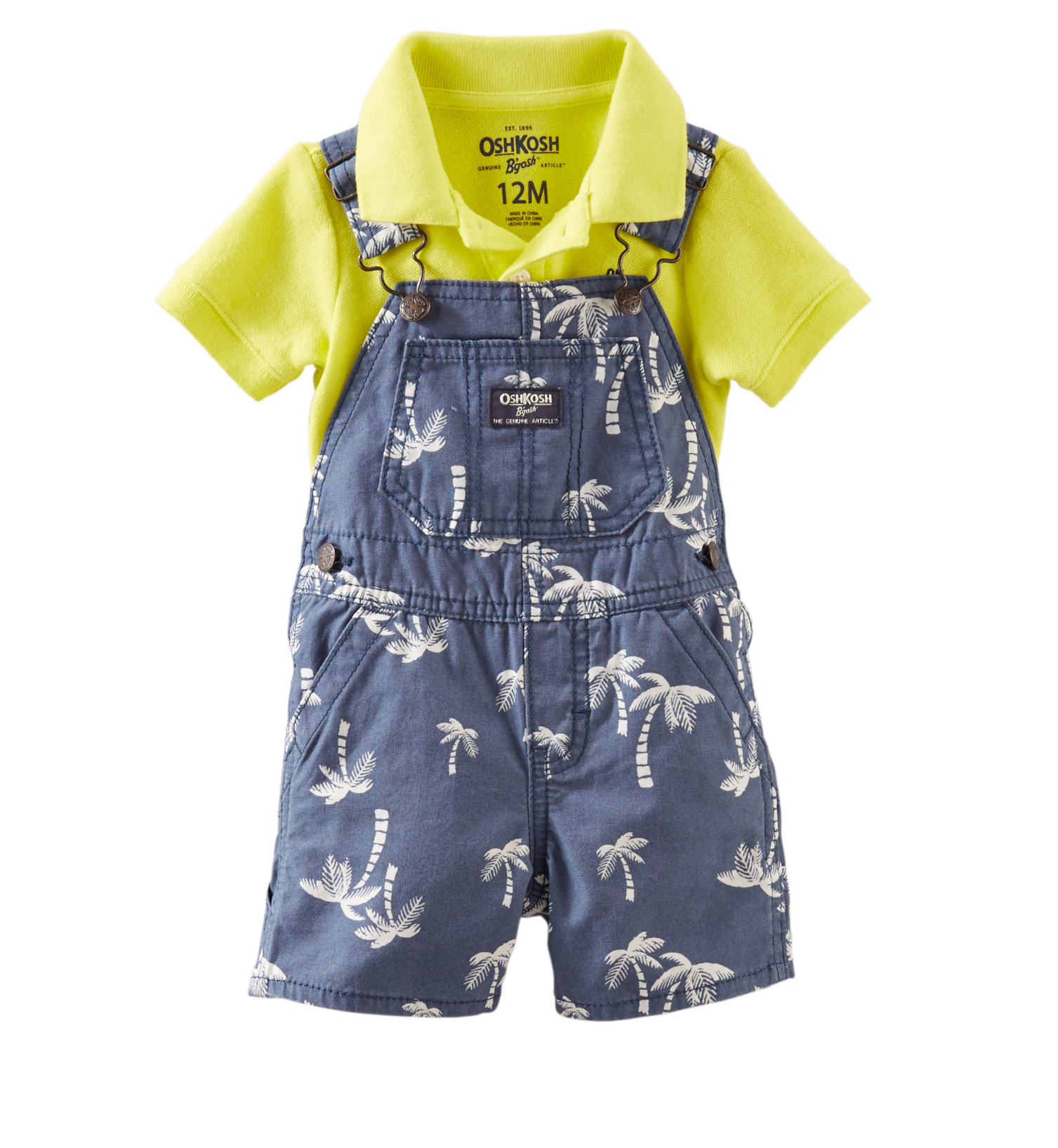 

Котоновый комбинезон шорты Oshkosh palm tree Синий (24M/83-86) (641)