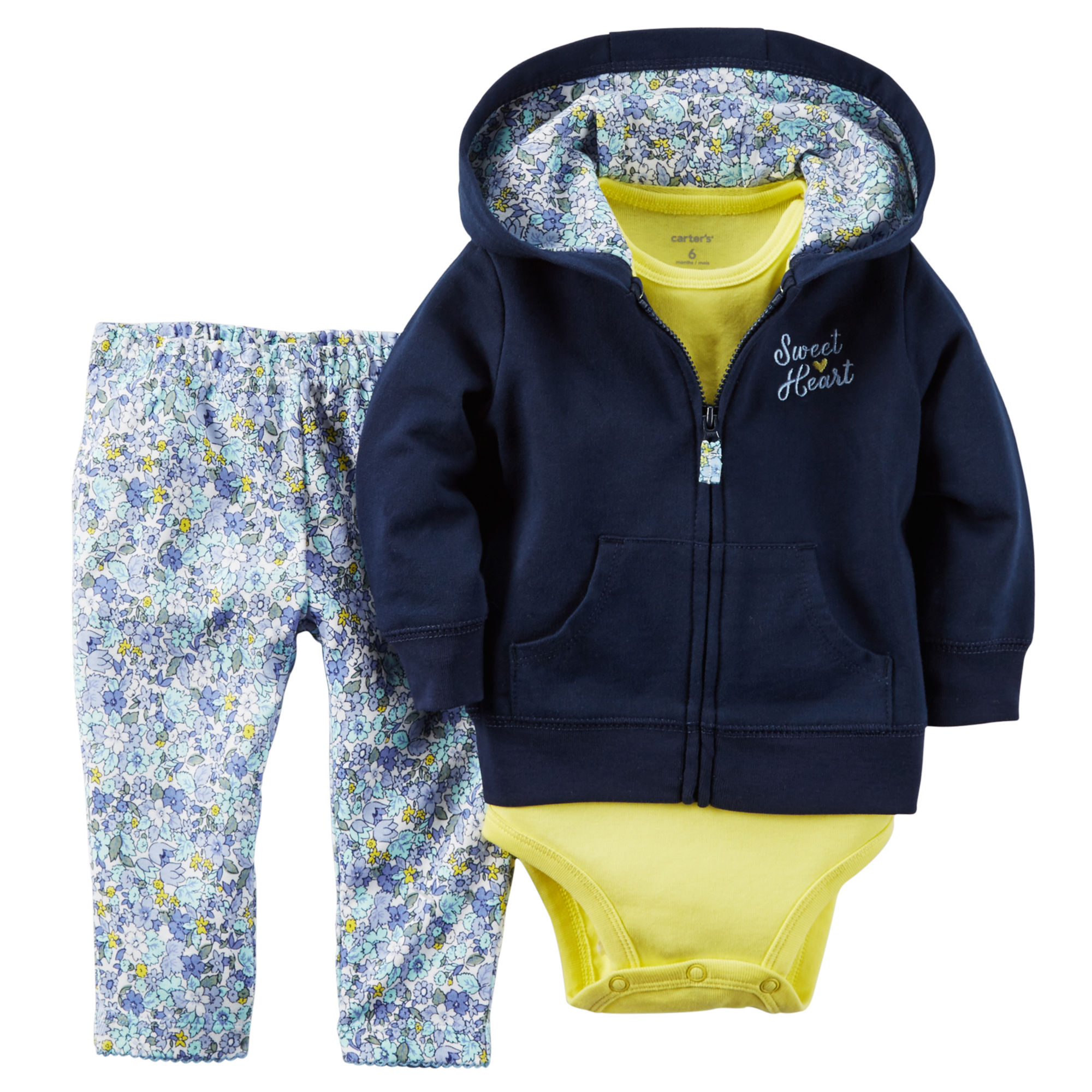 

Комплект Carters sweet heart для девочки Синий (18M/78-83) (786) 3 шт.