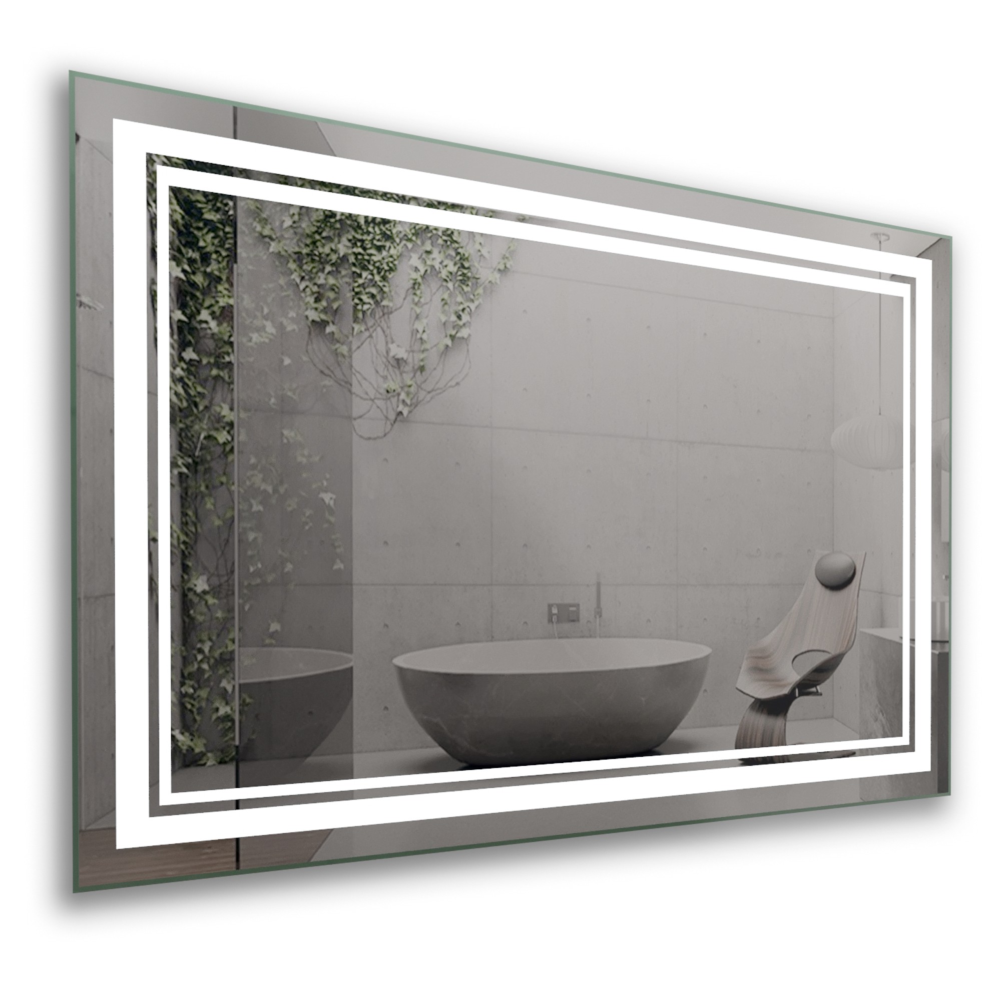

Зеркало в ванную с LED-подсветкой StudioGlass MELVIN 100х80 см