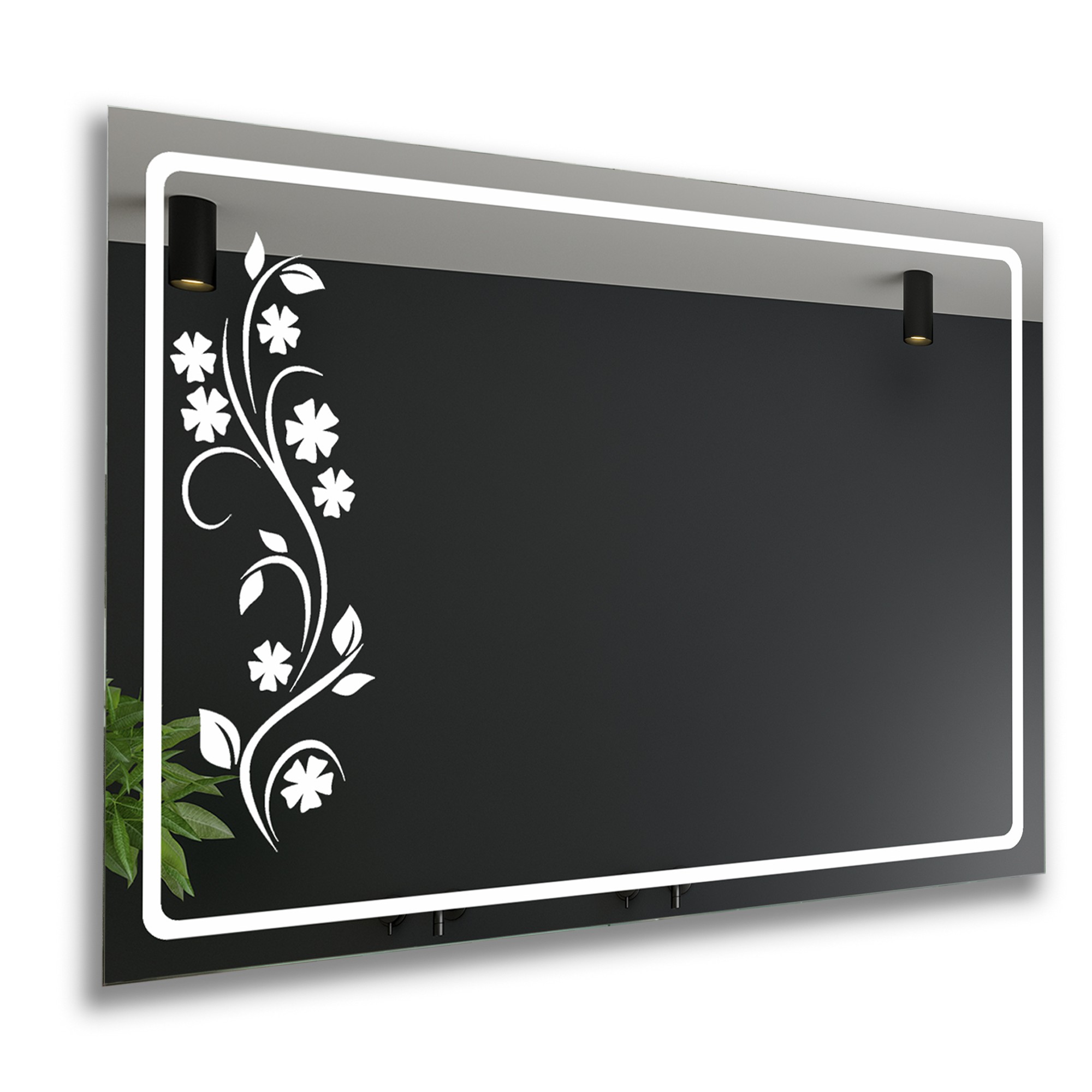 

Зеркало в ванную с LED-подсветкой StudioGlass FLORES 80х50 см