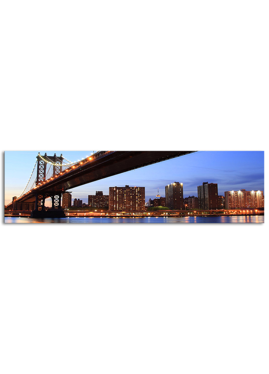 

Фотокартина на холсте Манхэттен. Вечерний мост, 50*180 см