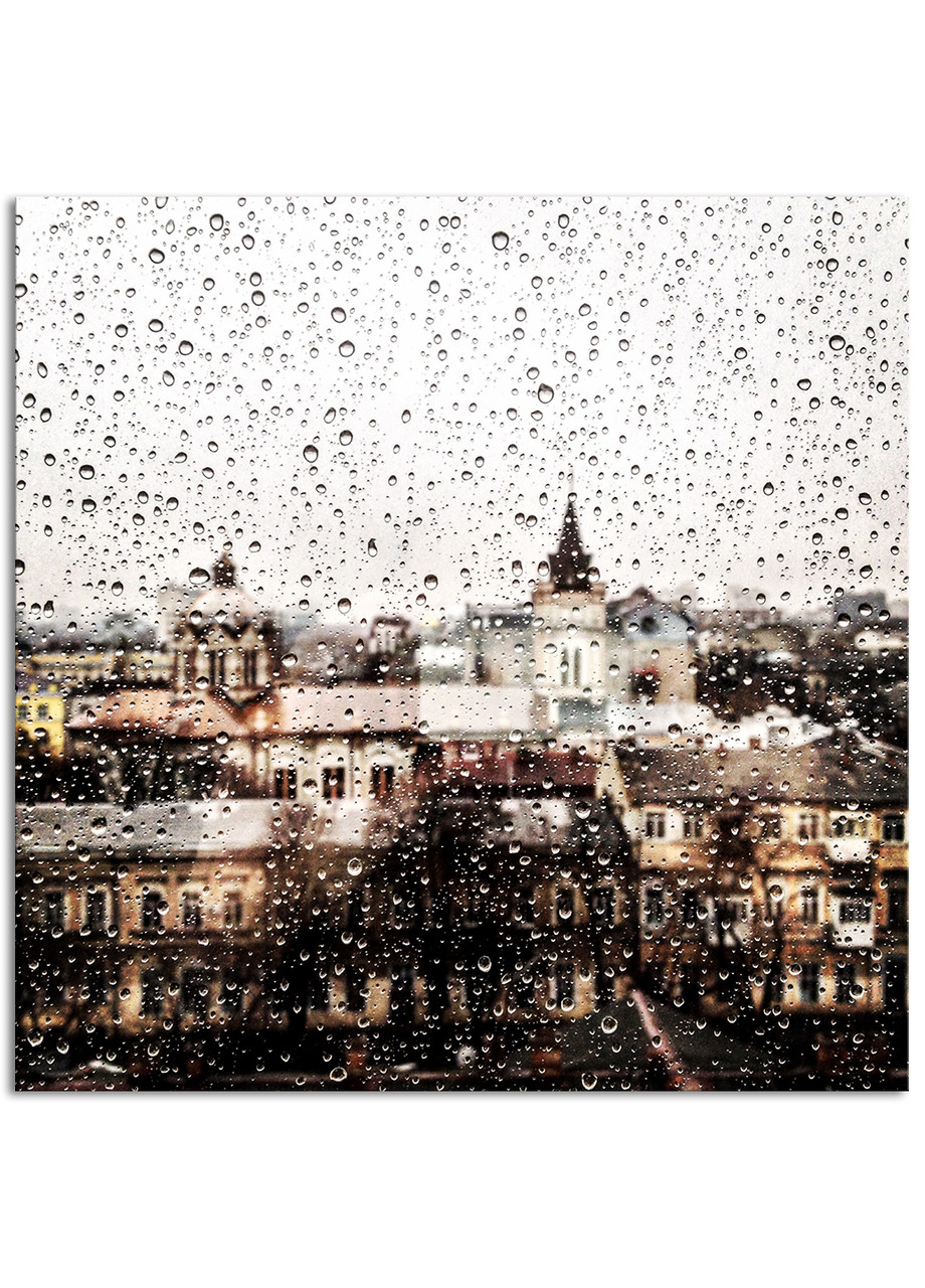 

Фотокартина на холсте Капли дождя, 90*90 см