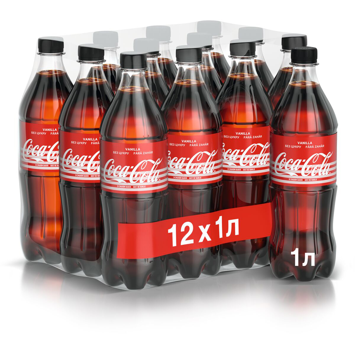 Акція на Упаковка безалкогольного напитка Coca-Cola Ванила 1 л х 12 бутылок (1934601) (5449000264329) від Rozetka UA