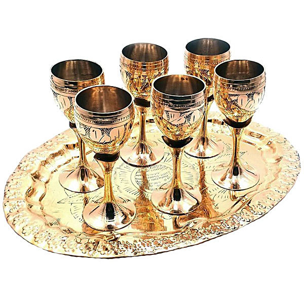 

Рюмки бронзовые на подносе из 6 штук Darshan 27943-BR-1491