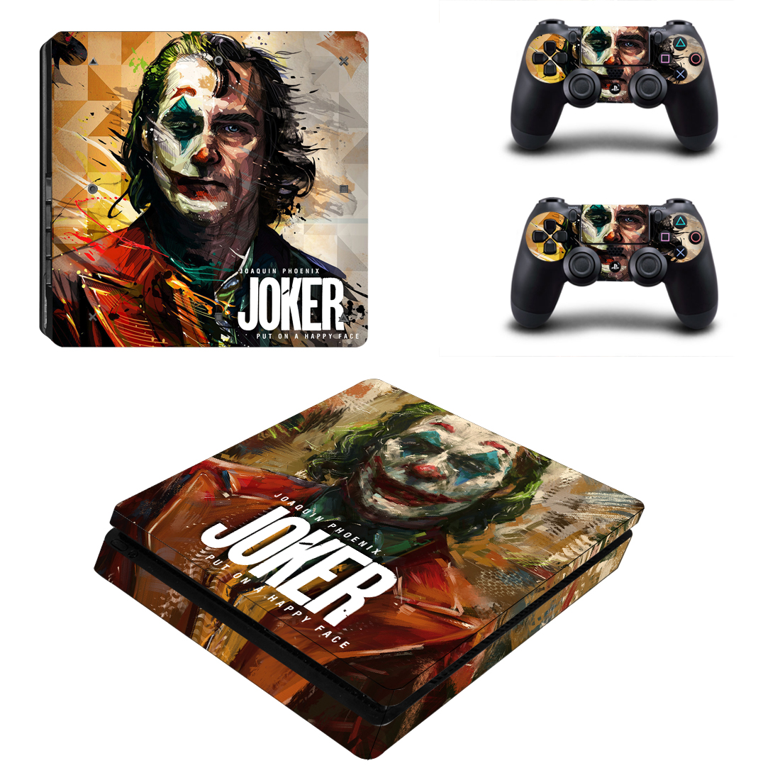 

Виниловые наклейки на PS4 SLIM и Dualshock Joker Sony PlayStation 4 Slim Custom Skin Playsole Vinyls (PV2014)