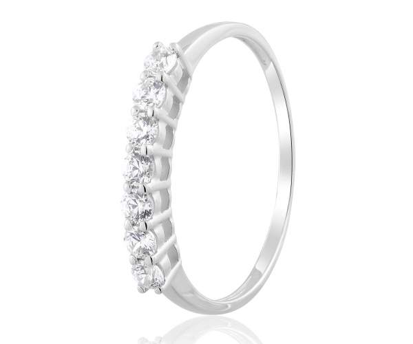 

Кольцо-дорожка из белого золота с камнями SWAROVSKI Zirconia, КД4196/1SW, 16 размер