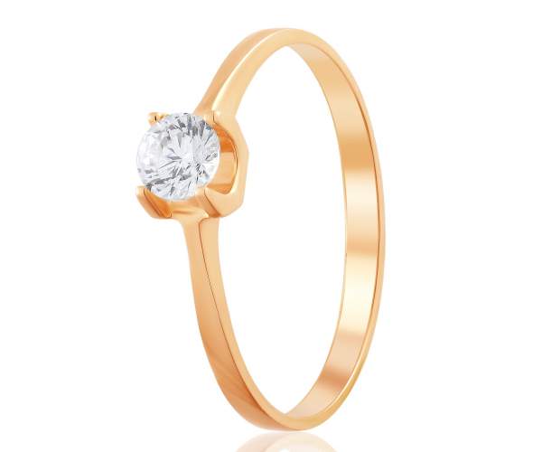 

Кольцо золотое с камнем SWAROVSKI Zirconia "Ариадна", КД4199SW, 16 размер