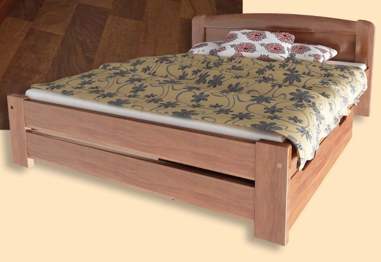 

Кровать Лира-4 Темп-Мебель Выдвижные ящики Ольха массив 160x200 см R0141-0439