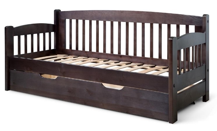 

Кровать Ретро-7 Темп-Мебель Выдвижные ящики Ольха массив 90x190 см R0141-0708