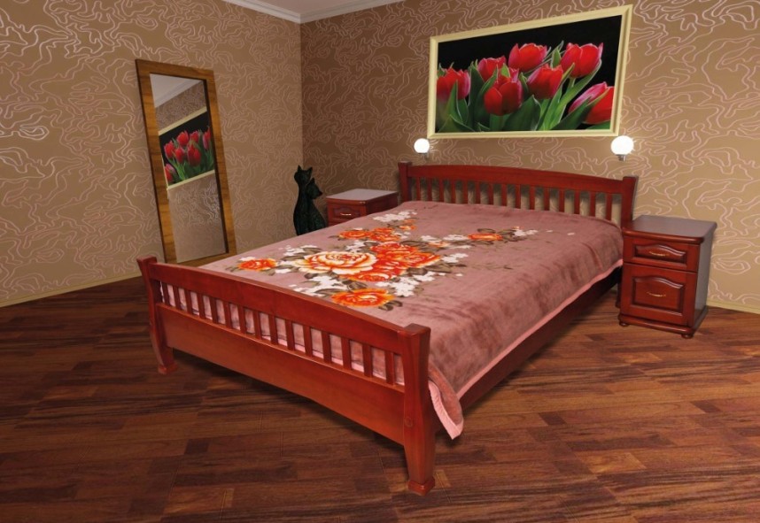 

Кровать Верона Темп-Мебель Ольха массив 140x200 см R0141-0138