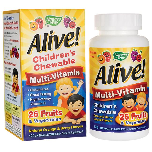 

Витамины Nature's Way Children's Chewable Multi-vitamin 120 таблеток апельсин-ягода (4384301085)