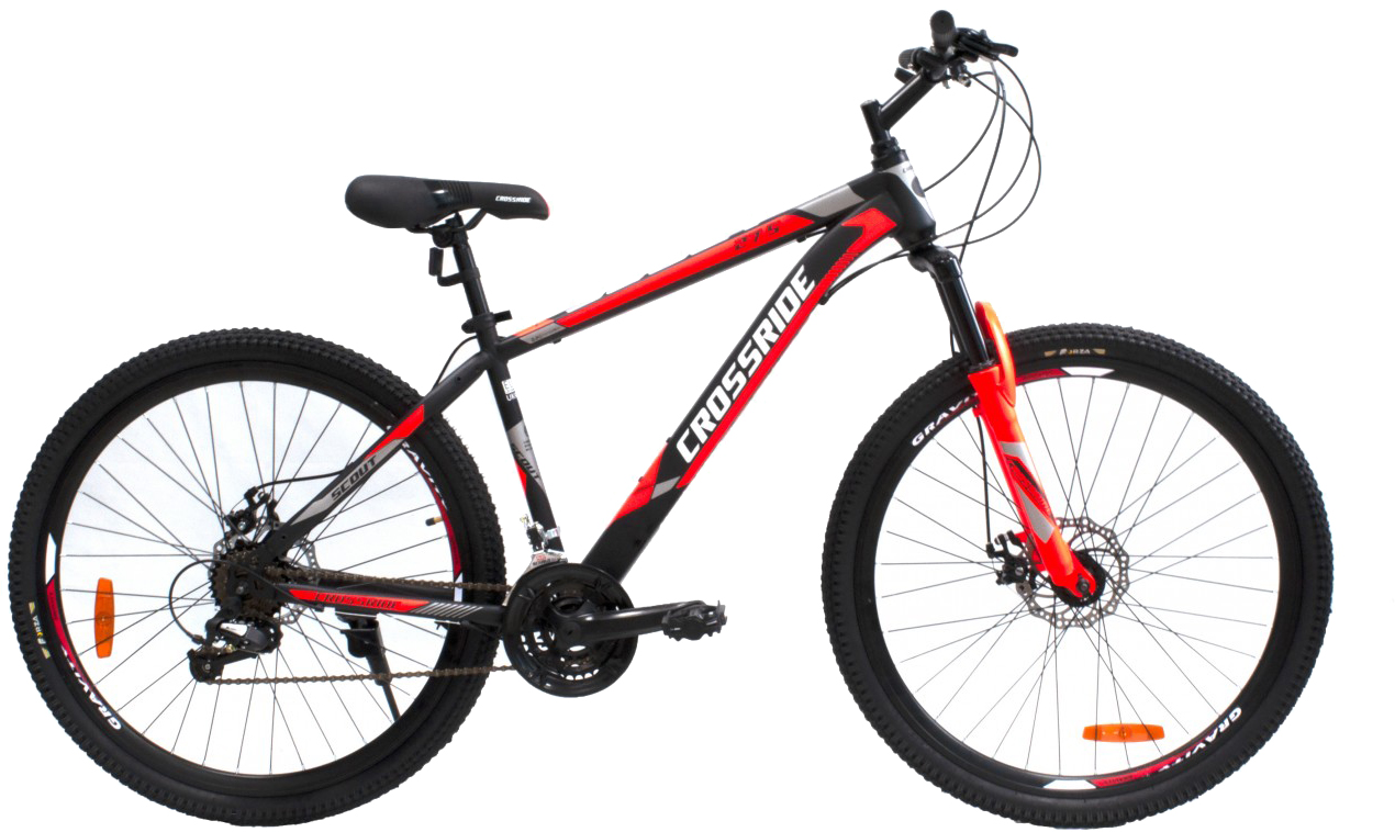 

Велосипед Crossride Scout 27.5" 17" 2021 Чорно-червоний (0256-170-1)