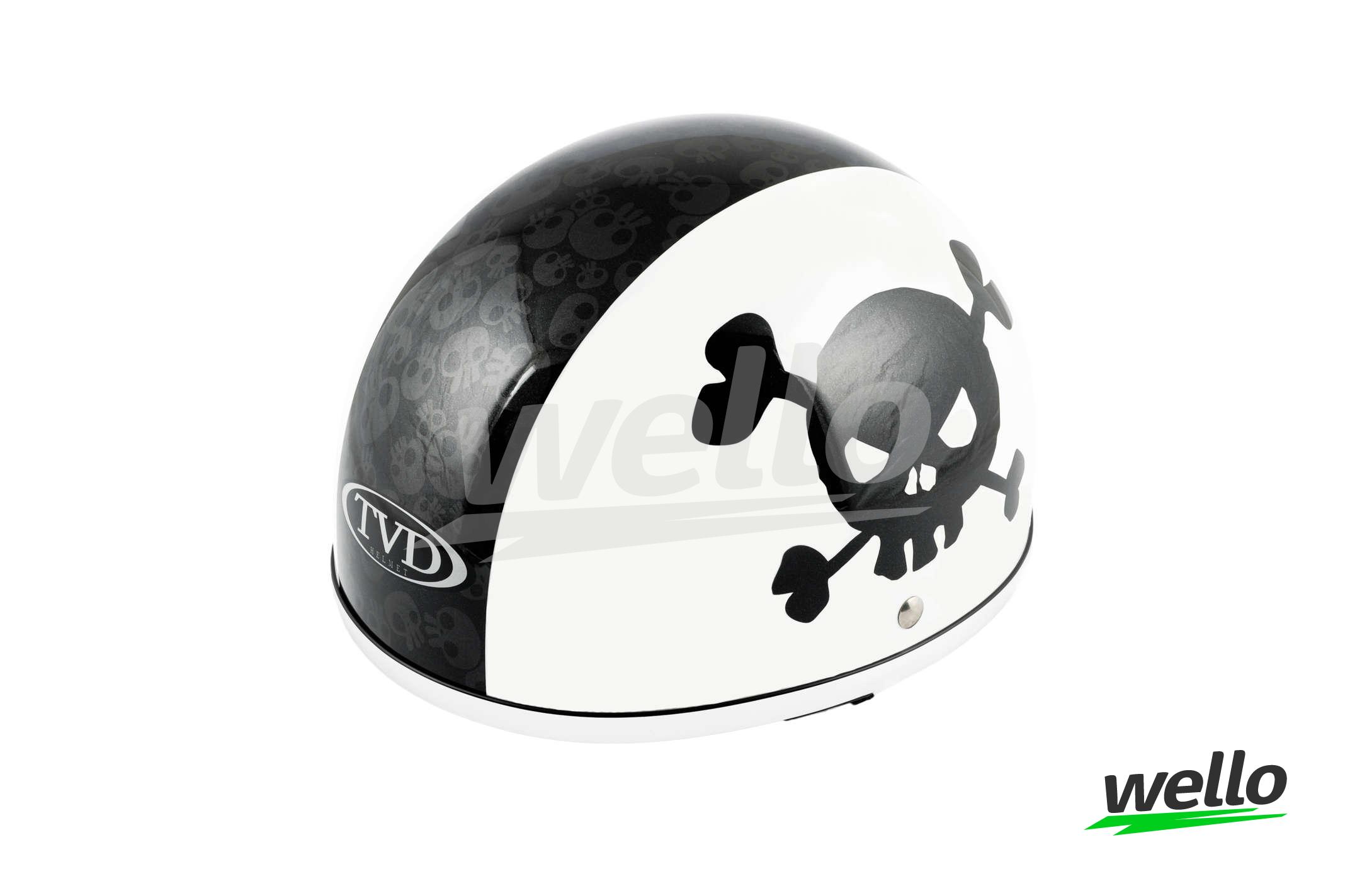 

Шлем-каска (mod:Skull) (size:L, бело-черный) TVD