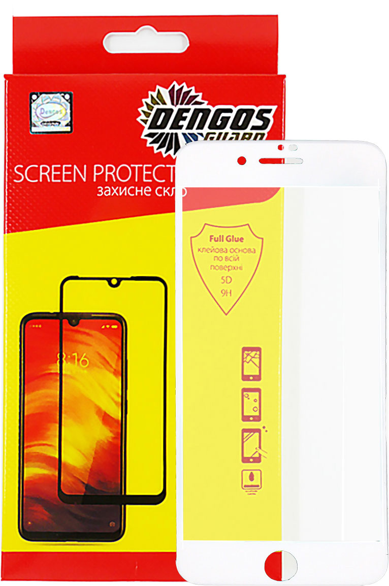 

Защитное стекло DENGOS для Apple iPhone 7 Plus/ 8 Plus White (TGFG-36)