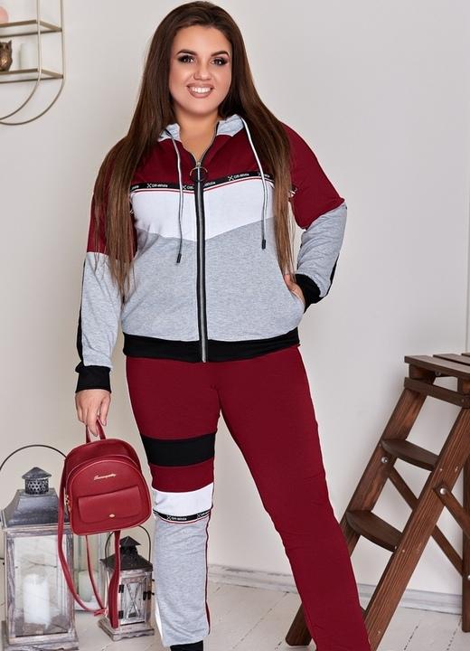 

Спортивный костюм G&M k-65093 52-54 Размер цвет бордовый