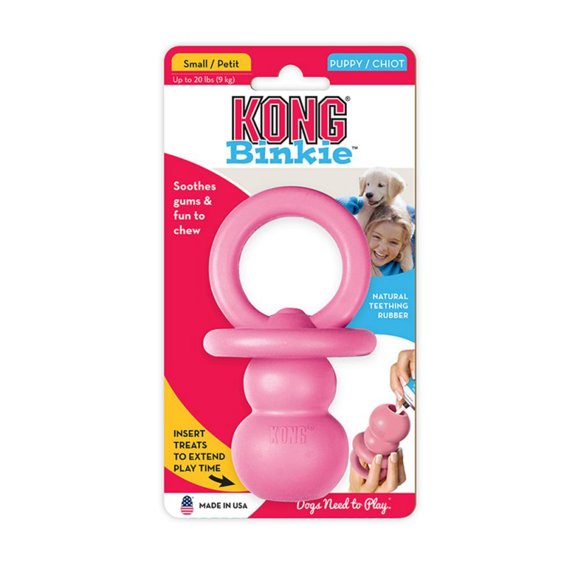 

KONG Binkie KP27E Игрушка для собак "Соска" M 7-20 кг 13 см в ассорт