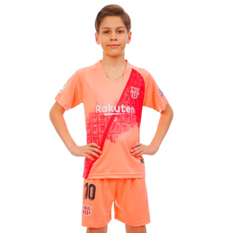 

Форма футбольная детская PlayGame Barcelona Messi 10 резервная 2019 20-28/6-14 лет, код: CO-7295