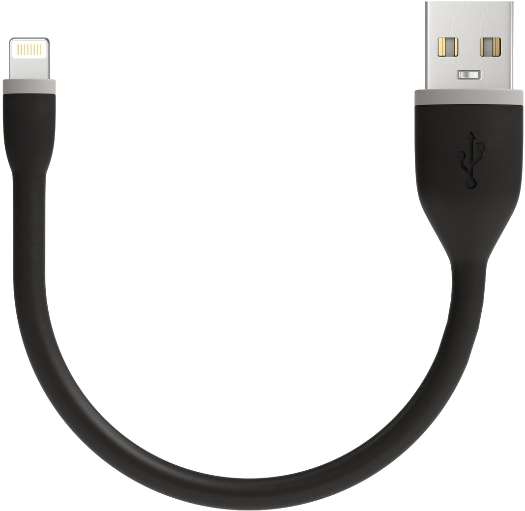 

Кабель Satechi Flexible Charging Lightning Cable 0.15 м Black (ST-FCL6B)