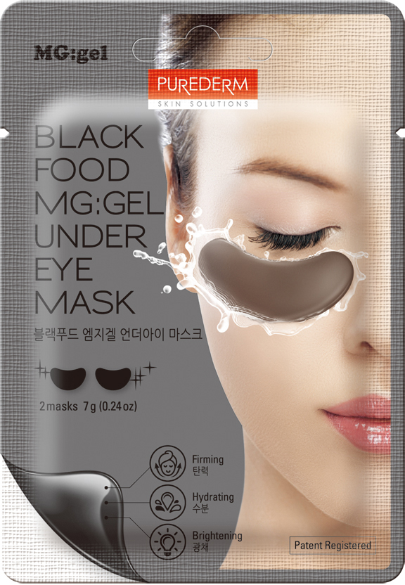 Маска питательная с черным комплексом под глаза Purederm Black Food MG ...