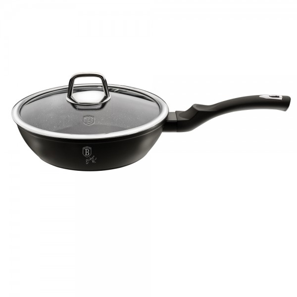 

Сковорода глубокая c крышкой 24 см Black Silver Collection BH-1853