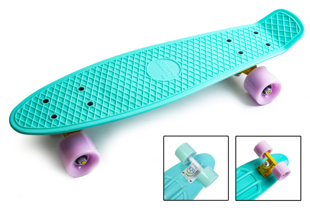 

Скейтборд, Penny board Салатовый Матовые колеса