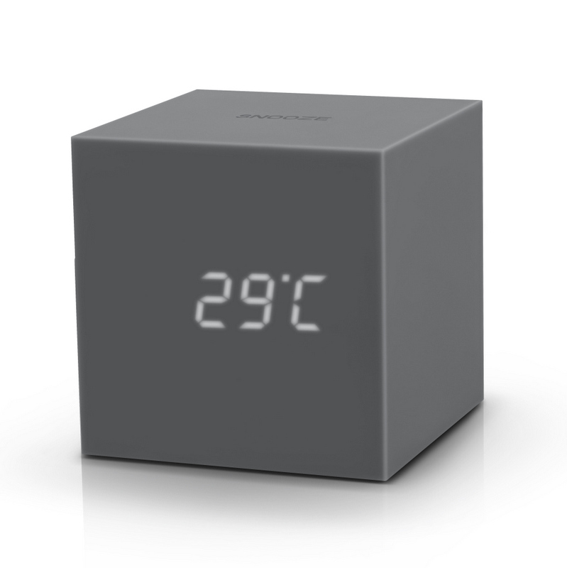 

Настольные часы смарт-будильник Gingko Gravity Cube Click Clock (серый)