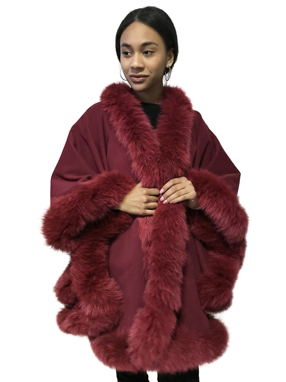 

Пончо Кейп Пальто RizhikOva 85 см Cherry One size RO-1832