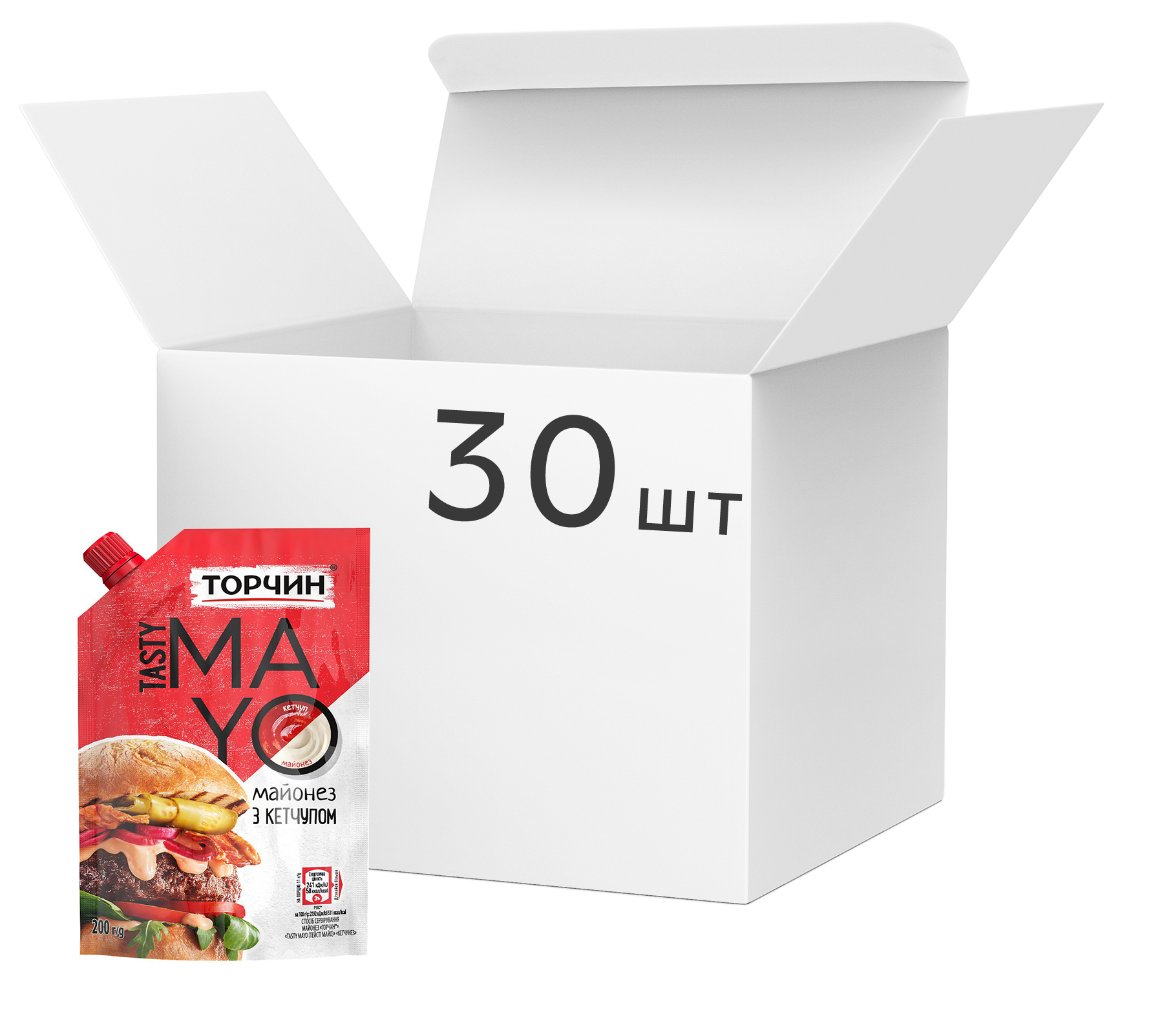 Акція на Упаковка майонеза Торчин Tasty Mayo с кетчупом 200 мл х 30 шт (7613039760369) від Rozetka UA