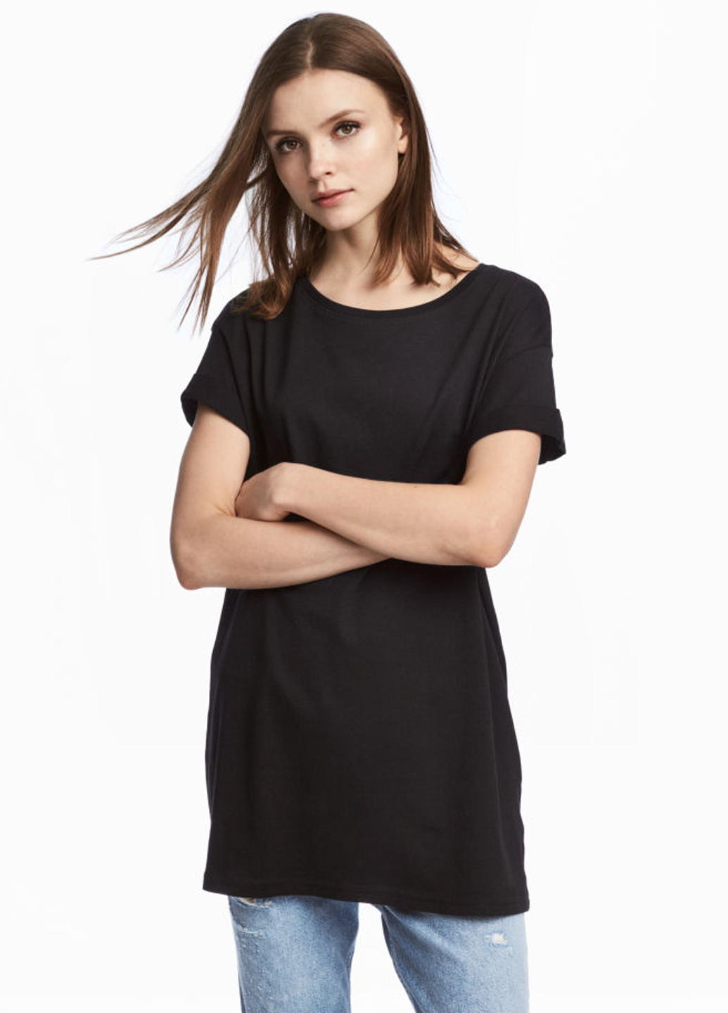 

Футболка H&M  Черный 0240670_черн._03, Футболка H&M S Черный 0240670_черн._03