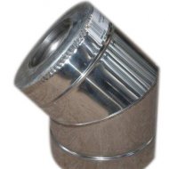 

Дымоход Колено термо 45 ø150/220 Fire Work Нержавеющая сталь/Оцинкованная сталь AISI 321 1мм утепленный