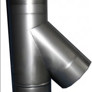 

Дымоход Тройник 45 ø100 Fire Work Нержавеющая сталь одностенный AISI 304 0.8мм