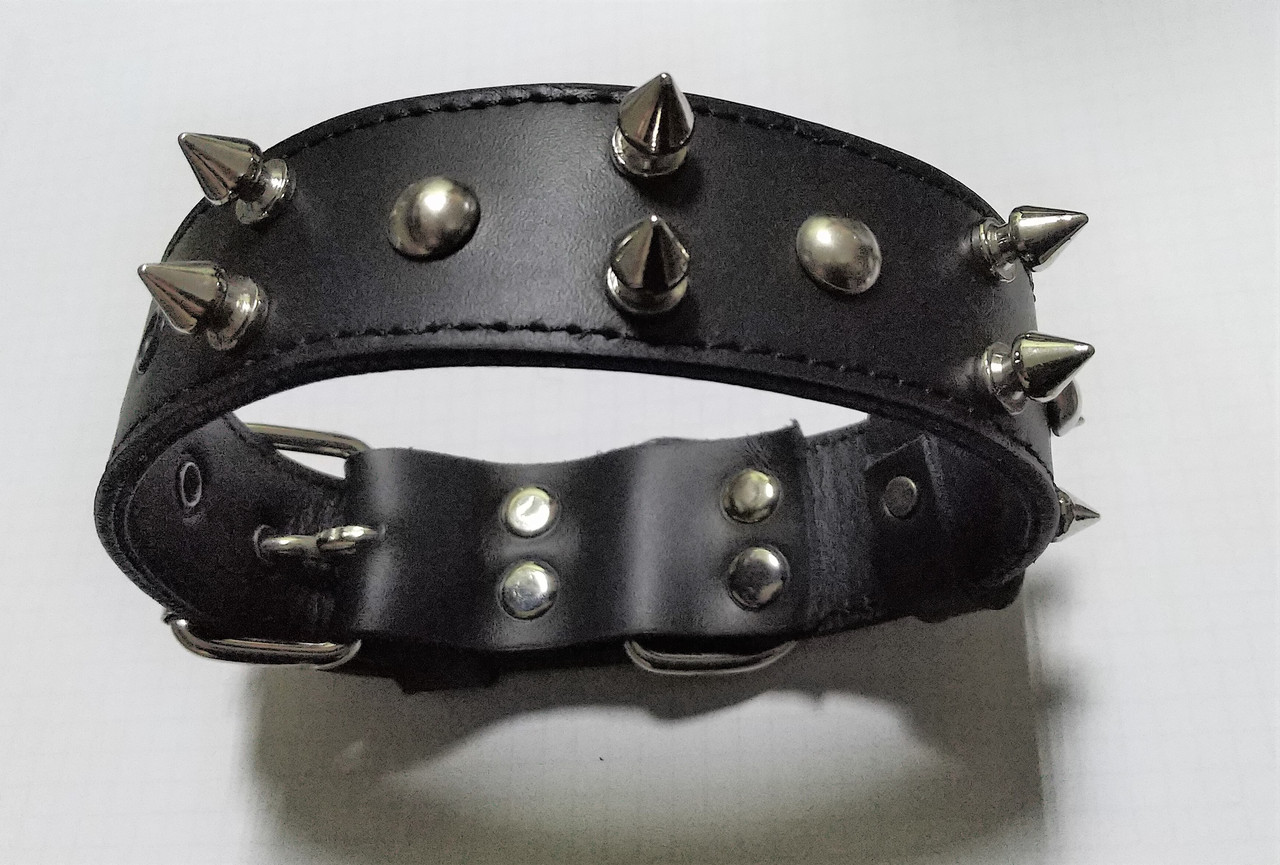 

Кожаный ошейник с шипами Lockdog XL (56-70 см) (zoo0000358) Черный