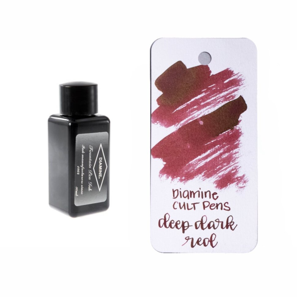 

Чернила для перьевых ручек насыщенных оттенков Diamine Ink 30 Deep Dark 30мл Deep Dark Red Темно-красный