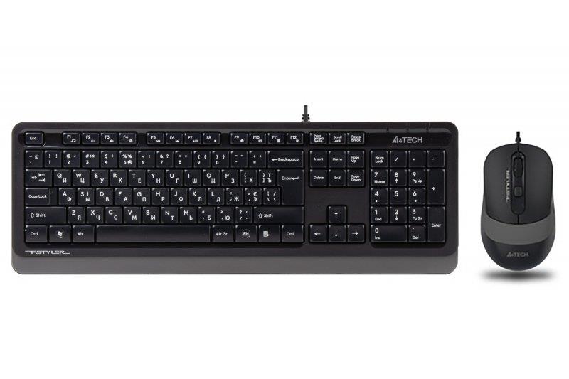

Комплект клавиатура + мышь A4Tech F1010 Black/Grey USB