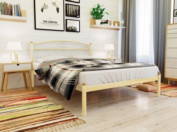 

Кровать Inga Метакам 140х190 см. Бежевый