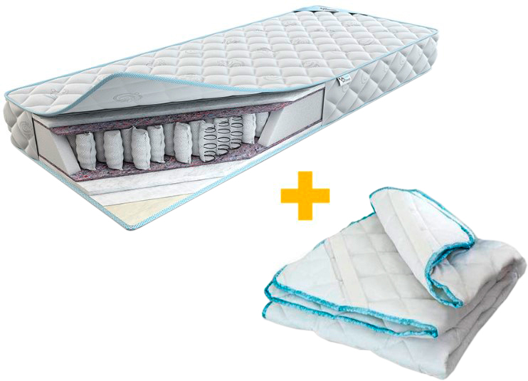 

Матрас Sweet Sleep Eco night Мелодия 90x200 см + Наматрасник Sweet Sleep Eco night Blues 90x200 см