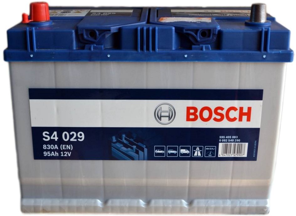 Акция на Автомобильный аккумулятор Bosch 95Аh (+/-) ASIA S4029 (830EN) (0 092 S40 290) от Rozetka UA