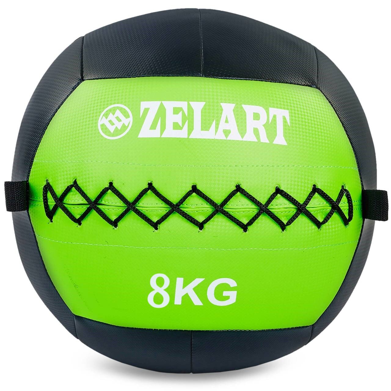 

М'яч для крссфіта і фітнесу WALL BALL Медичний медбол 8 кг ZELART Чорний-зелений (FI-5168-8)