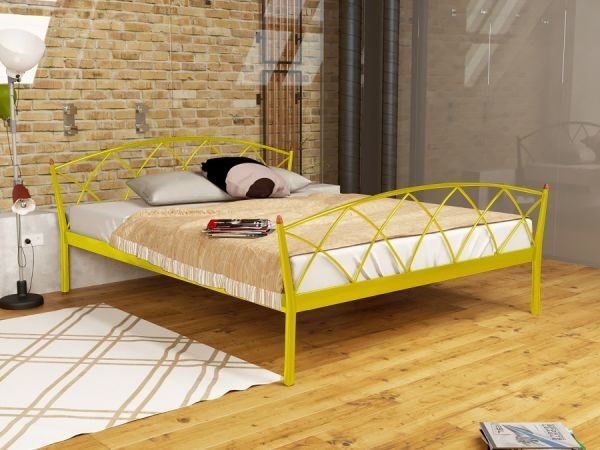 

Кровать Jasmine Elegance-2 Метакам 140х200 см. Желтый