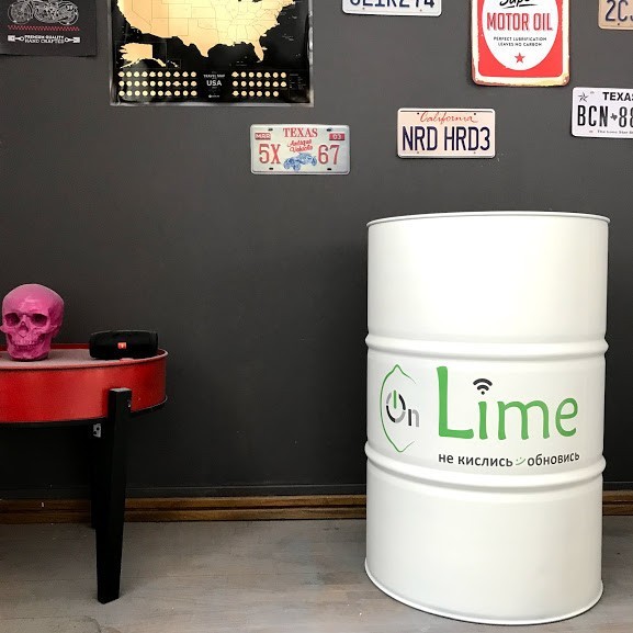 

Декоративная бочка с логотипом Craftmetal Lime