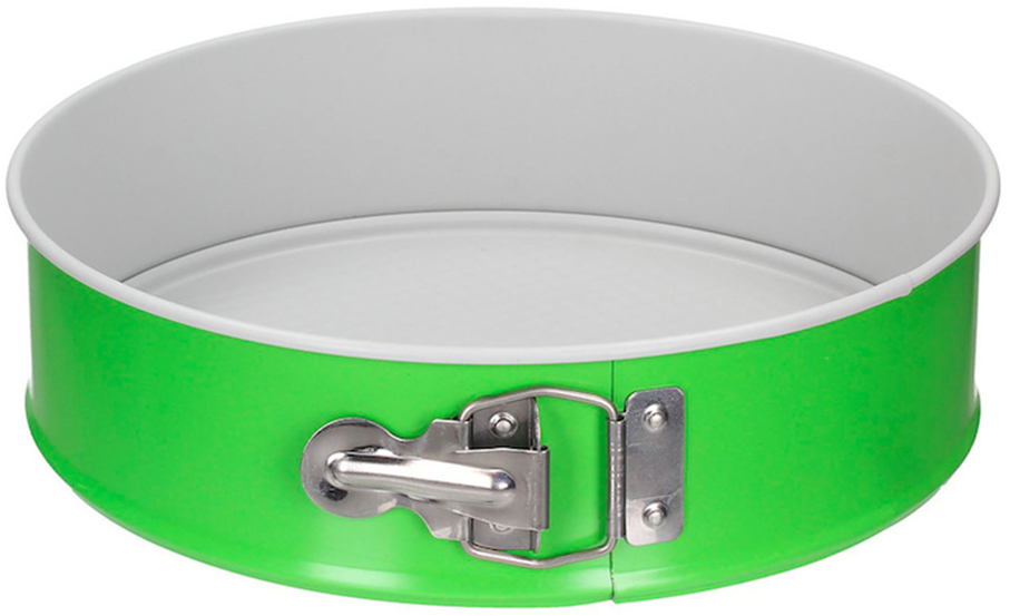 Акция на Форма для выпечки тортов SNB антипригарная с покрытием нон-стик с одним гофрированным дном 24 см зелено-серая (SNB-99023/10) от Rozetka UA