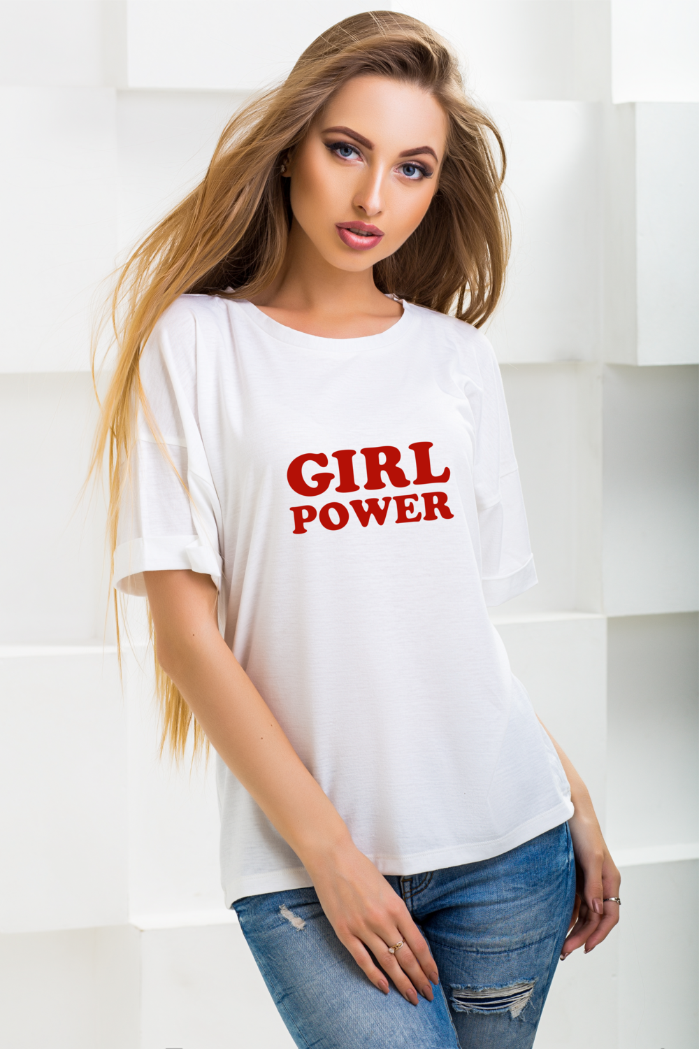 

Футболка OLDISEN “Power girl-1” – Белый, L | 46-48 FI-101L-1