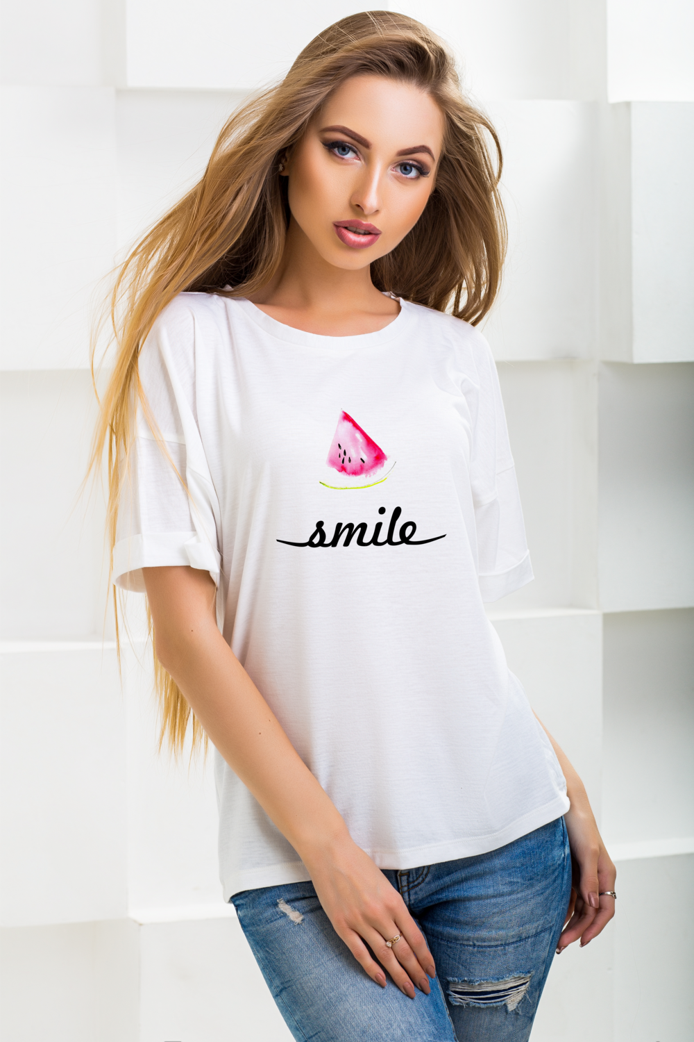 

Футболка OLDISEN “SMILE-2” – Белый, M | 44-46 FDR-104M