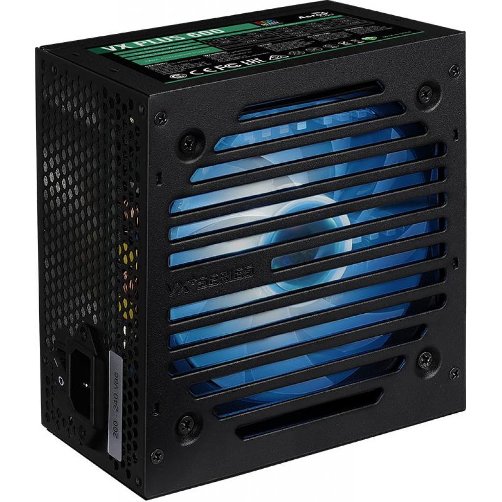 

Блок питания Aerocool 600W VX600 PLUS RGB N-PFC (4718009150911), 120 mm, 20+4pin, 1x4+4pin, SATA x 3