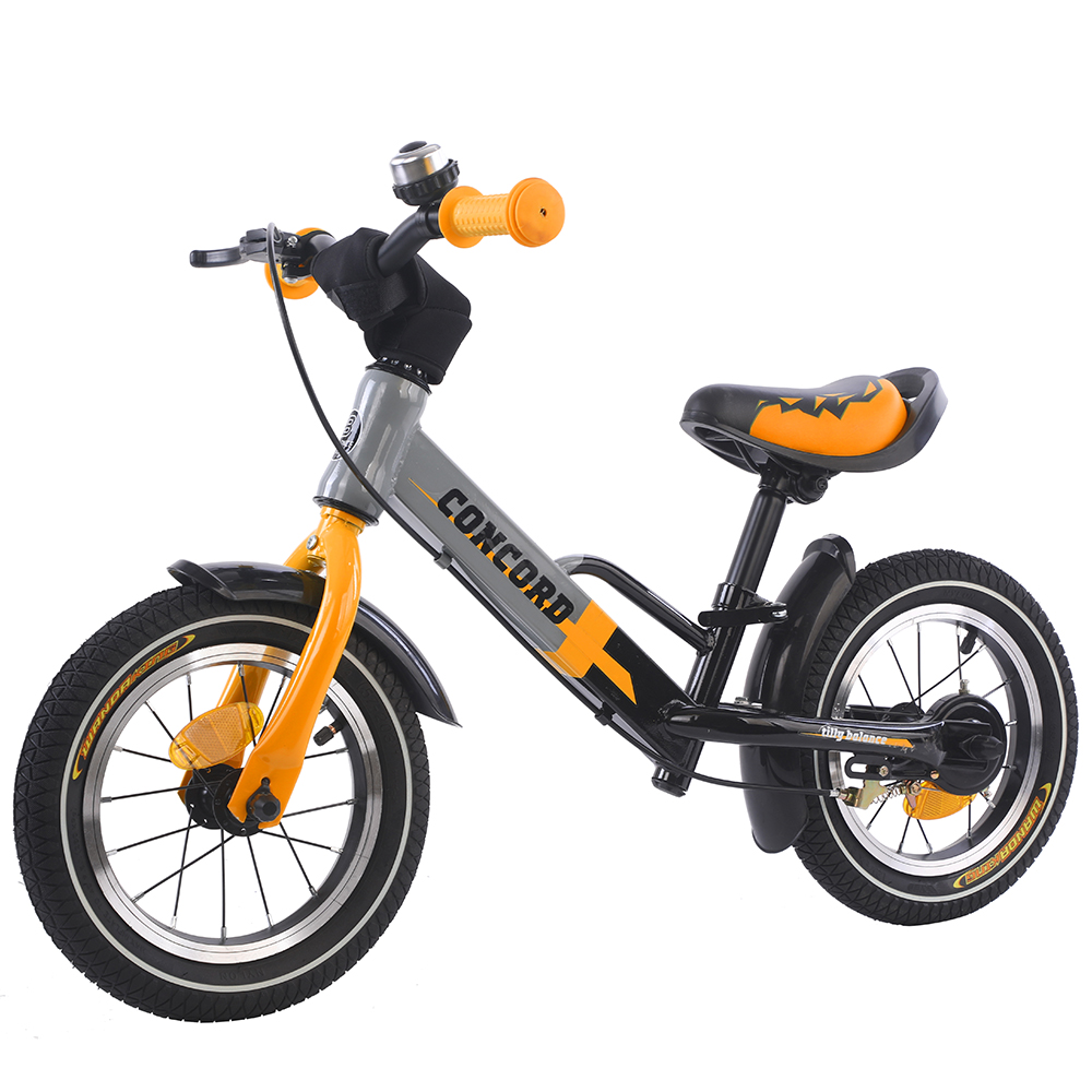 

Беговел TILLY Concord T-212510 с надувными колесами 12" + брызговики, отражатели и звонок Оранжевый/Черный