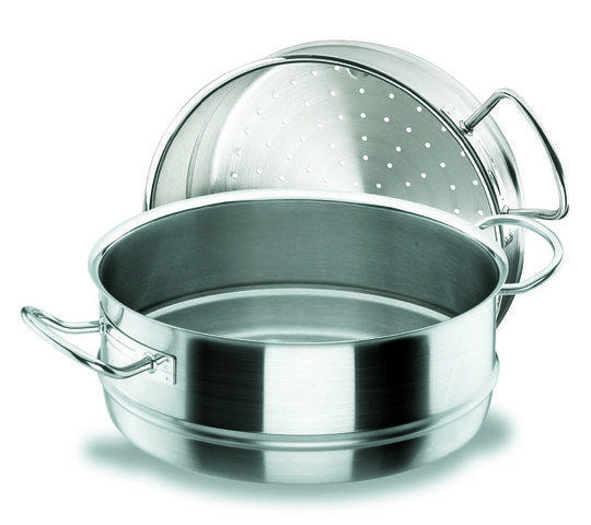 

Кастрюля Lacor из нержавеющей стали и вставкой-пароваркой 32x12.5см