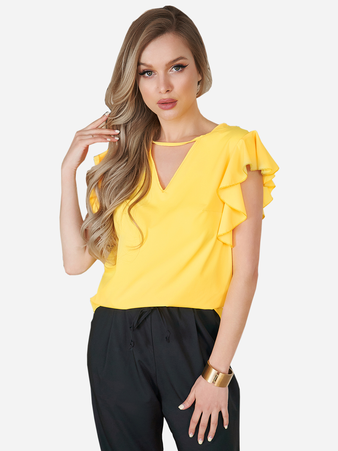 

Блузка ISSA PLUS 11701 S Желтая