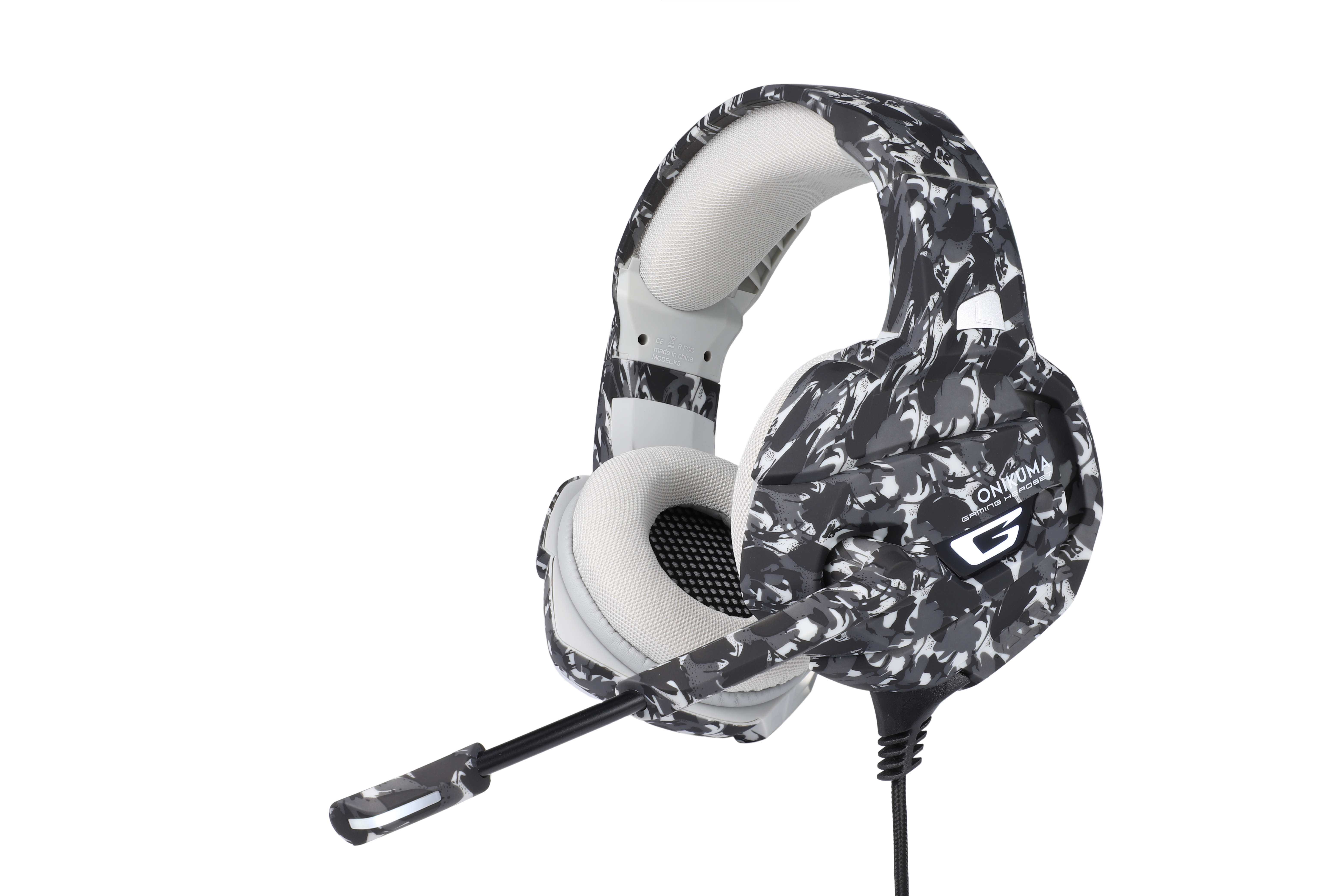

Игровые наушники ONIKUMA LED Gaming with K5 Camouflage-Grey